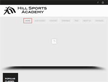 Tablet Screenshot of hillsportsacademy.com